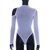 High Street Sexy Transparent Slim Bodysuits Women Skinny Fashion Patchwork Basic One Piece Elegant Bodysuits Solid Party Clothes