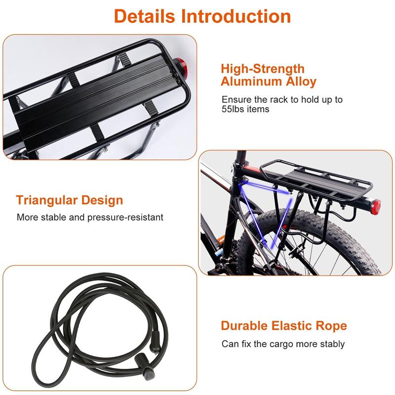Fahrrad Gepäckträger Hinten Regal Aluminium Legierung Radfahren Fahrrad Zurück Gepäck Träger Rack Quick Release Mtb Road Fahrrad Sitz Halterung