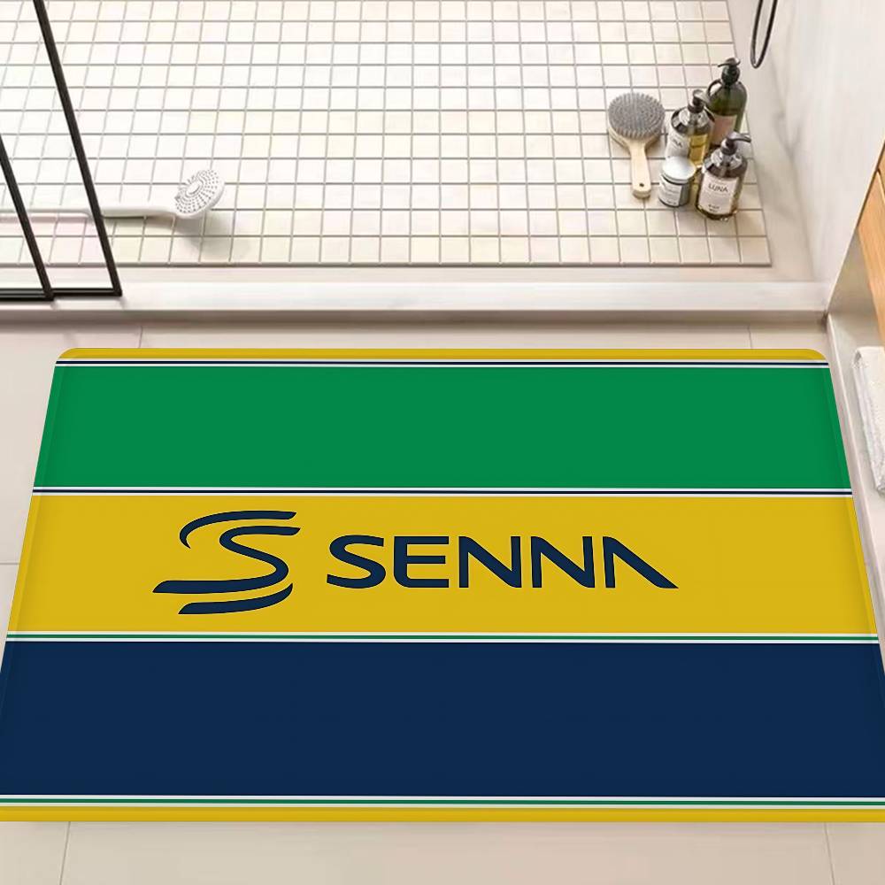 A-Ayrton S-Senna logo Door Mat Washable Non-Slip Living Room Sofa Chairs Area Mat Kitchen Doormat Area Rug