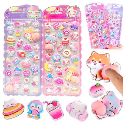 Lot de 2 adorables peluches squishy en forme de fesses, parfaites pour personnaliser votre téléphone et offrir en cadeau aux enfants et aux filles. Utilisables avec des autocollants 3D, des personnages, des coques, des carnets et des agendas.