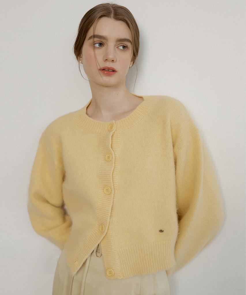 Reorg At Angora Cardigan Lemon