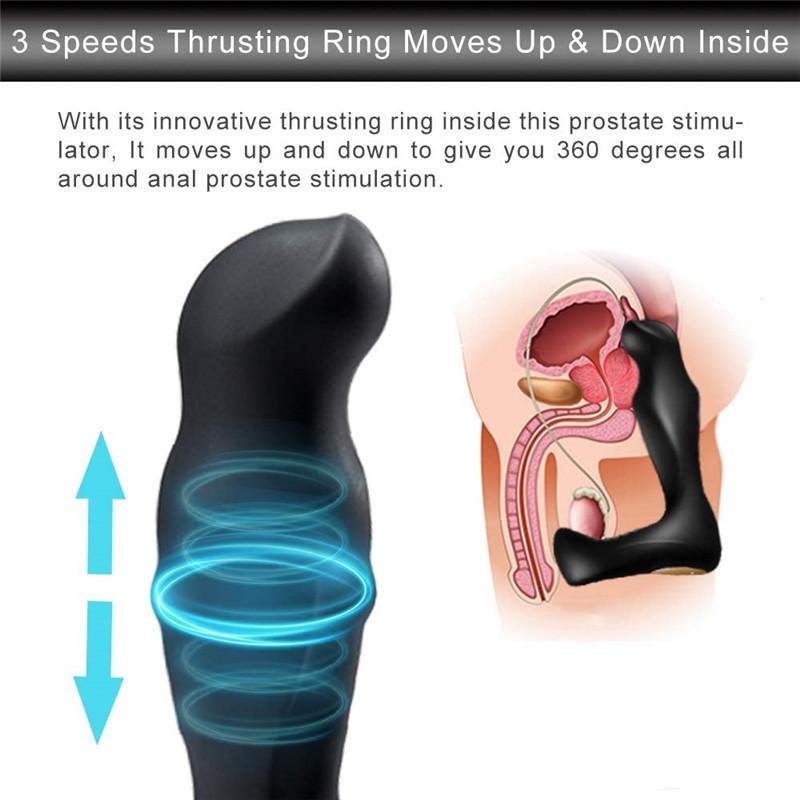 Drahtlose Fernbedienung männliche Prostata-Massagegerät Vibrator G-Punkt Vestibular-Masturbator Sex-Produkte
