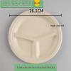 Assiettes jetables épaissies de 10 pouces écologiques à 3 compartiments