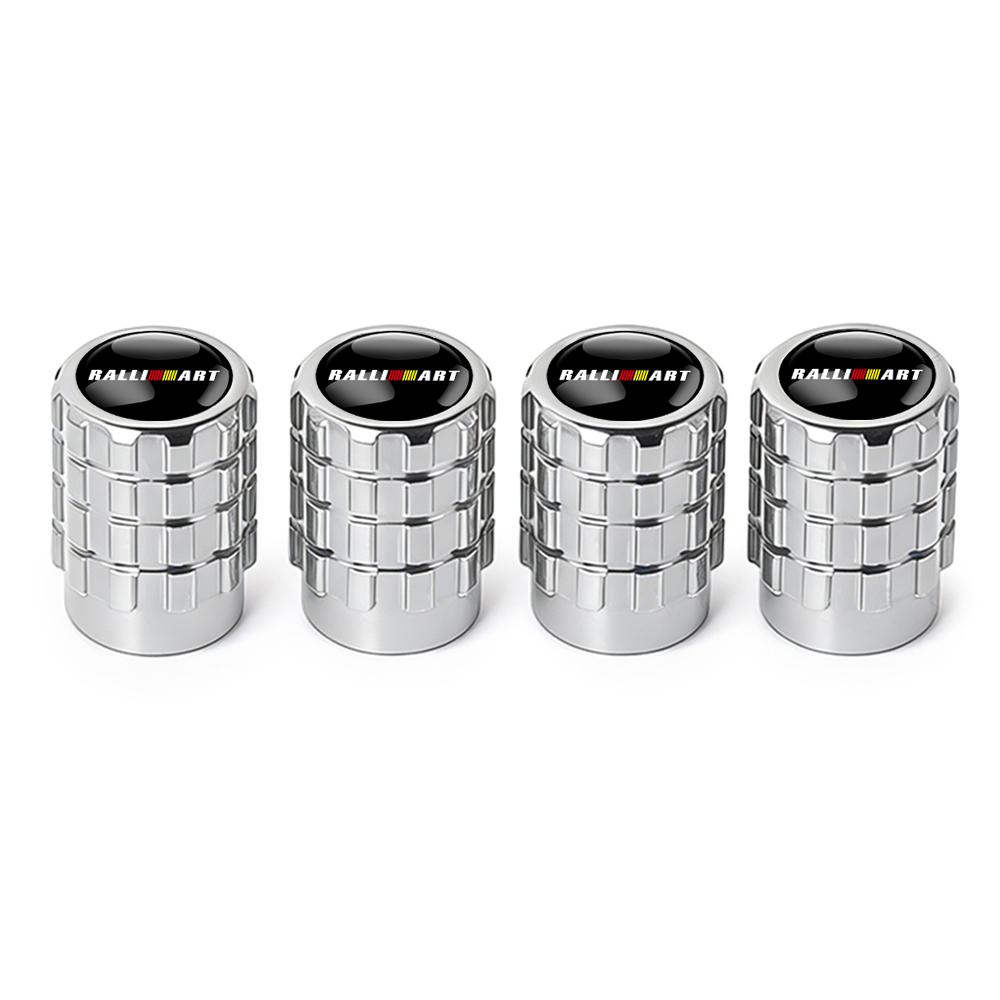 4Pcs Car Tire Valve Caps Metal Wheel Dust Covers Accessories For Mitsubishi Outlander RalliArt ASX Pajero Lancer Interior Decor