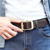 Purely Handmade American Brass Leather Retro Old Simple Tooling Jeans Belt Belt, Men'S Models