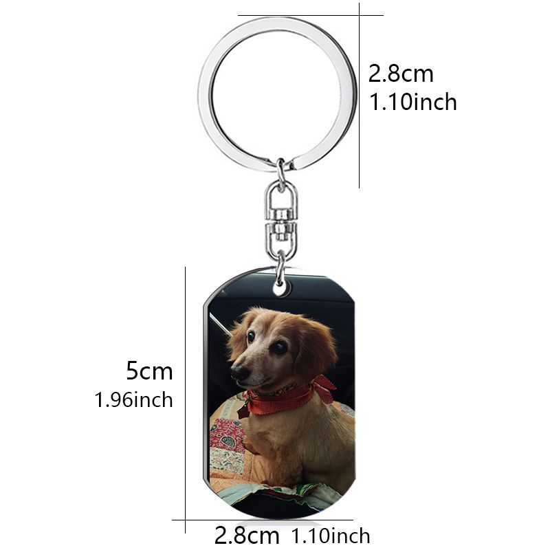 Free Entgraved Dog Tag Double Side Printed Custom Collar Tag Personalized Logo Cat Pet Name Photo Tag Stainless Steel Pet ID Tag
