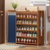 Bamboo Shoe Rack: Multi-Layer Dustproof Cabinet for Compact Home Storage