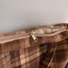 Women's Vintage Plaid Shoulder Bag Large Capacity Commuting Lightweight Tote Bag