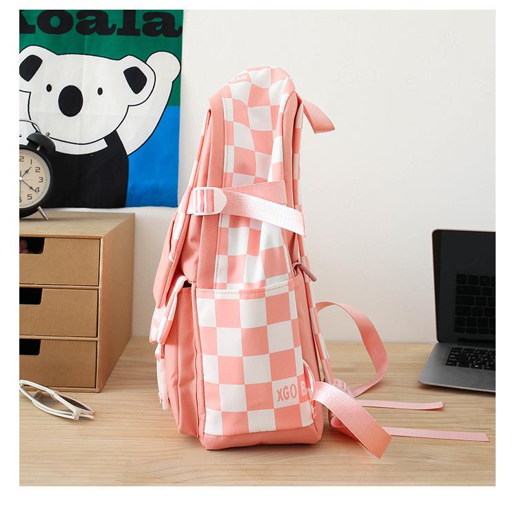 Four-piece Backpack Junior Senior High School Student Schoolbag Large Capacity Backpack