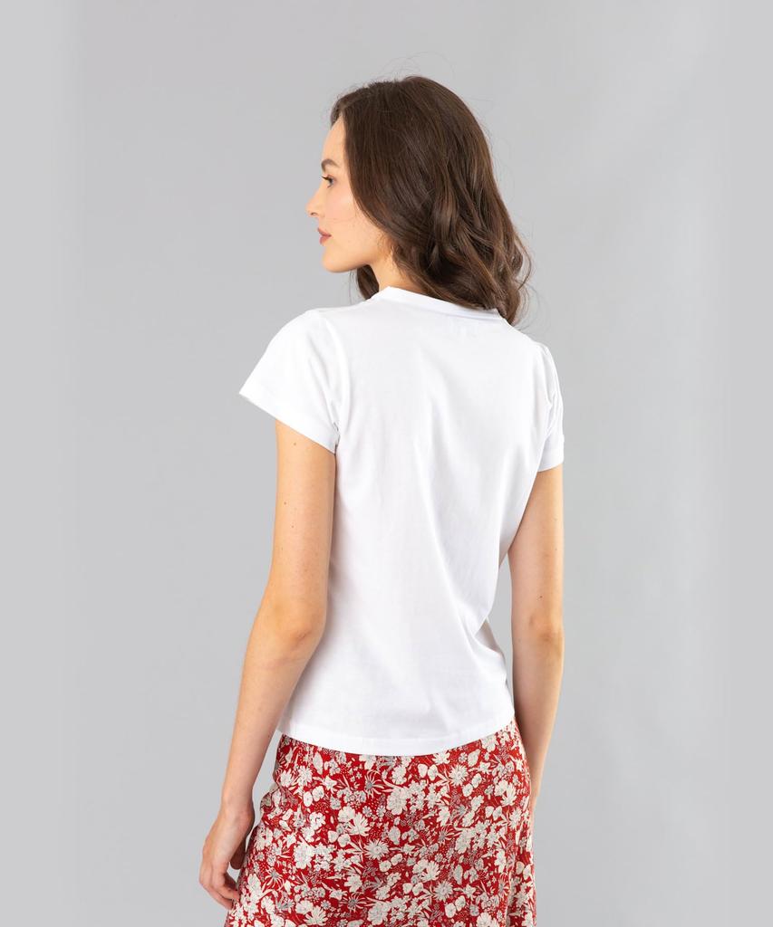 agnes Message S345 TS Size 2 White b. T-Shirt Women's (M)