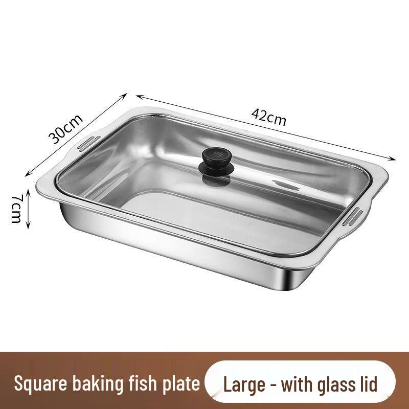 Stainless Steel Roasting Fish Tray Large