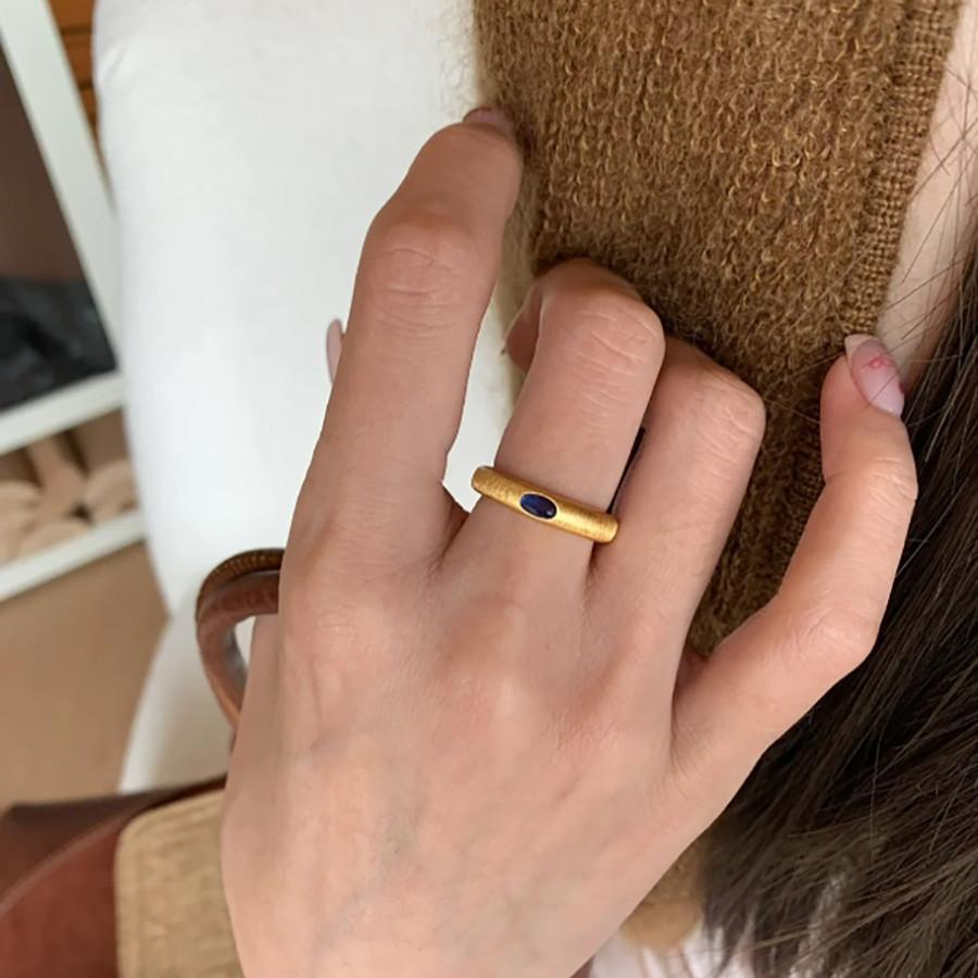 Elegant Vintage Style Gold Color Geometric Copper Adjustable Ring For Women Fashion