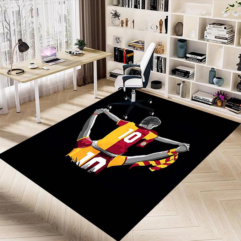 1PC Footballer, Scarf Extra Large Non-Slip Floor carpet, Office, family, bedroom, Studio - Large Area Rug Indoor Rugs, Vibrant Colors-A280