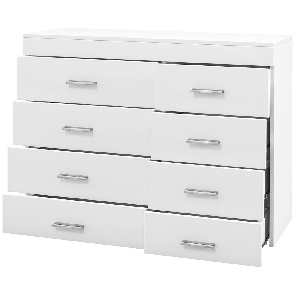 Chest of Drawers Cabinet In Wood for Bedroom, Kitchen, Bathroom 90×35×73cm White