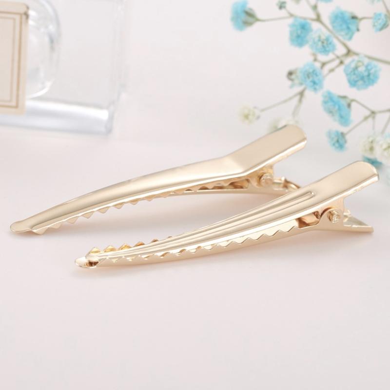 20pcs 25/30/35/45/50/60/80mm Clips Single Prong Alligator Hairpin With Teeth Blank Setting Jewelry Making Base For Hair Clips