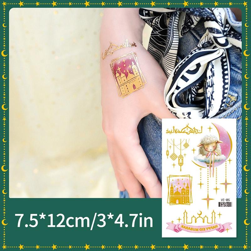 Ramadan Decorations  Ramadan Stickers Temporary Tattoo Sticker Muslim Party Supplies Ramadan Mubarak Accessories