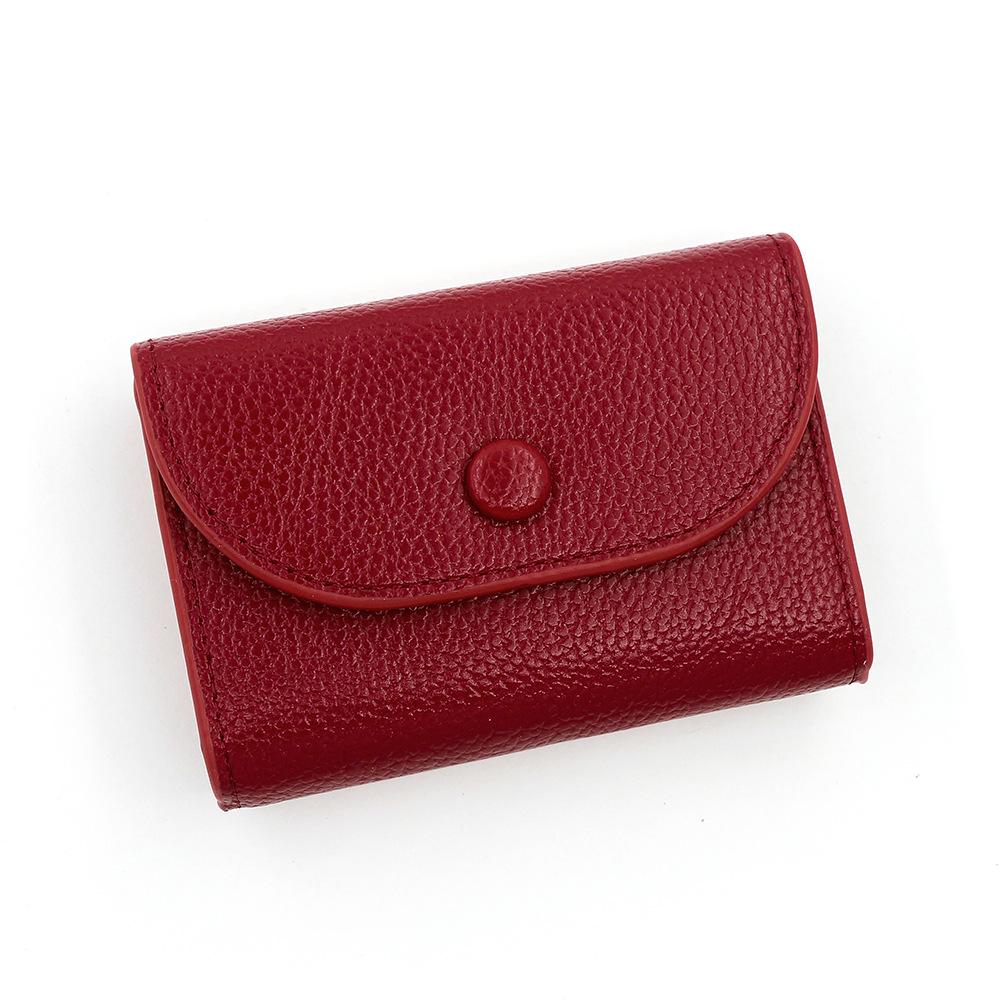 Simple & Portable Coin Pouch: Soft Lychee Texture, Large Capacity for Change & Cards