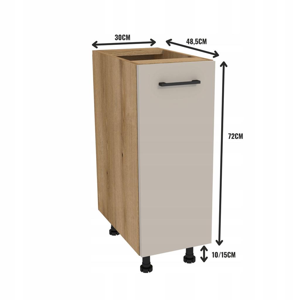 Lower Kitchen Cabinet 30 Capri Oak Body Evoke Cashmere Matte Front