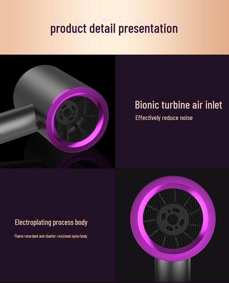 Celebrity Hair Dryer: Powerful Wind, Blue Light, Hot/Cold Dual Temp, Ideal for Home & Student Use