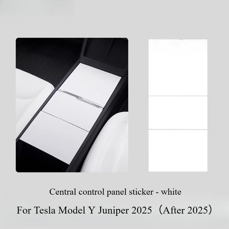 For Tesla Model Y Juniper 2025 Central Control Storage Box Rear Air Outlet Screen Frame Car White Trim Interior Suit Accessories