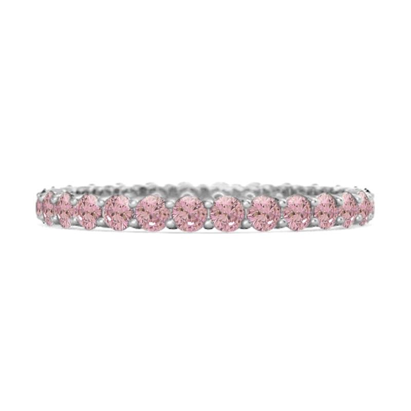 

Pink CZ Full Eternity Women Wedding Ring - 925 Sterling SilverSterling Silver 12 біле золото кольору