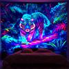 Fantasy Tiger Tapestry, Living Room Sofa Background WallCyberpunk Trend Cool Atmosphere Decoration