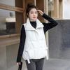 Short Cotton Waistcoat Loose Fashion Cotton Waistcoat Autumn and Winter Women's Down Cotton Waistcoat Vest