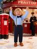Nuovo Set Due Pezzi Pantaloni con Bretelle - Stile Britannico Primo Compleanno Completo da Gentiluomo per Bambini