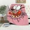 Cartoon C-Courage the C-Cowardly D-Dog Blanket Plush Nap Sofa rug for Living Room Office Bedroom Birthday Home Travel Kid Gifts