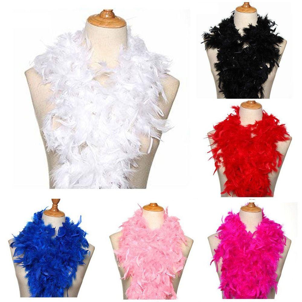 Natural Feather Boa Fluffy Apparel Fabric Wedding Supply Feather Scarf  Cosplay