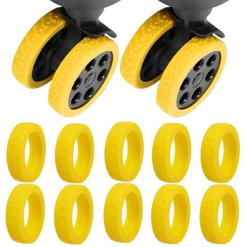 Silicone Suitcase Wheel Protection Case with Silent Sound Travel Luggage Caster Shoes Reduce Noise Trolley Box Casters Cover