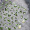 Punk Irregular Lines Metal Silver Stripe Lines Rhinestone 5D Nail Art Sticker Self Adhesive Decoration Manicure Decal DIY