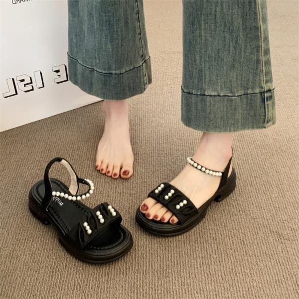 Fashion All-Match Female Sandal Comfort Shoes for Women 2025 Summer Increasing Height Clogs With Heel Girls Gladiator New Beach Thick Cl