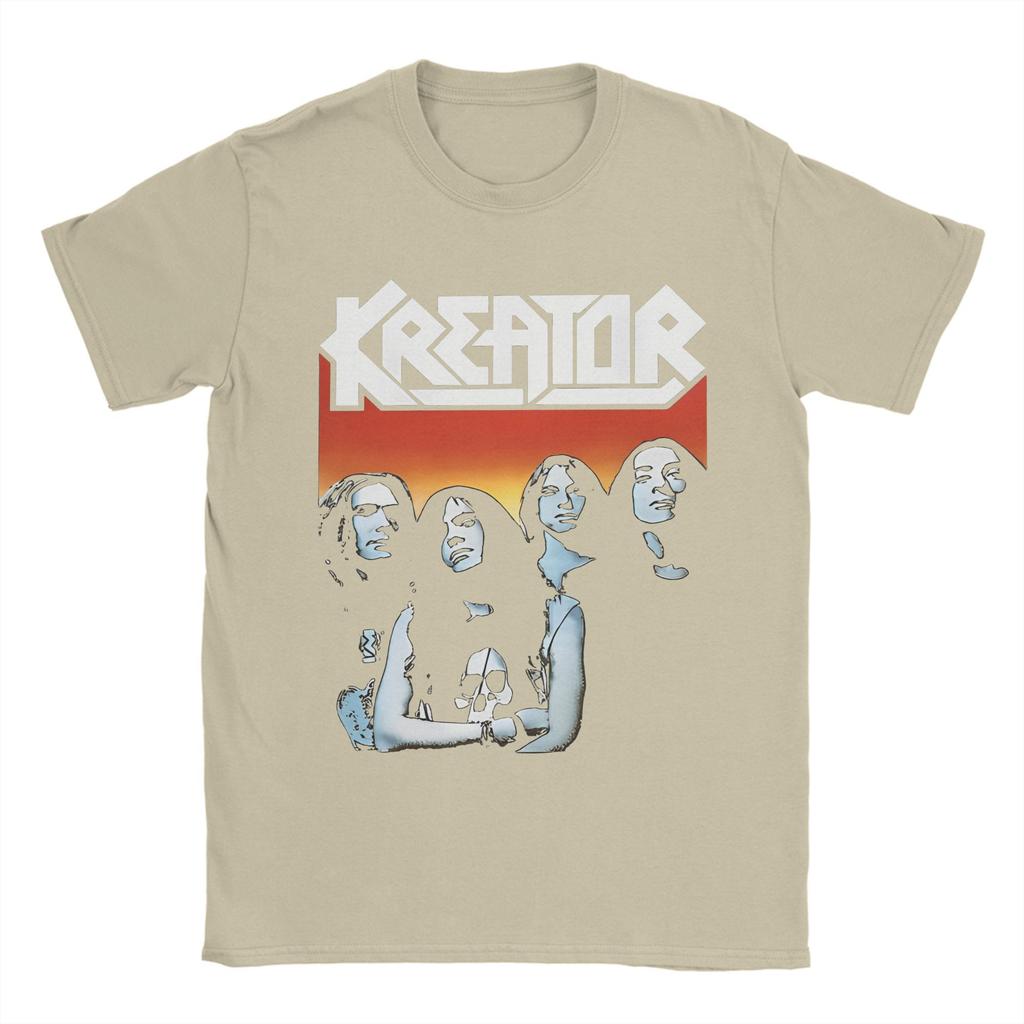 Kreator Band T-Shirt Beach  Cotton T-Shirts For Man Fashion Design Tee Shirt Short Sleeve Vintage Tees