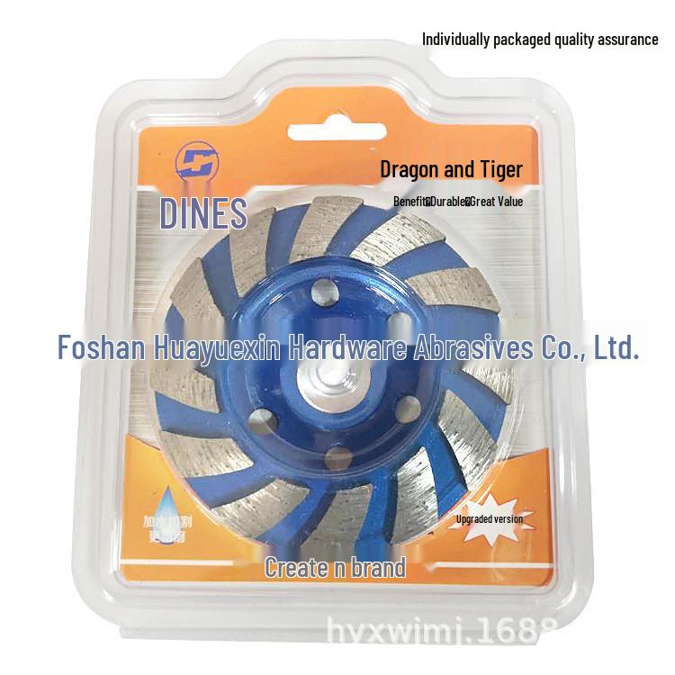 Diamond Bowl Grinding Wheel for Stone, Concrete, Marble - 100mm Disc for Angle Grinders, Polishing, and Flooring.