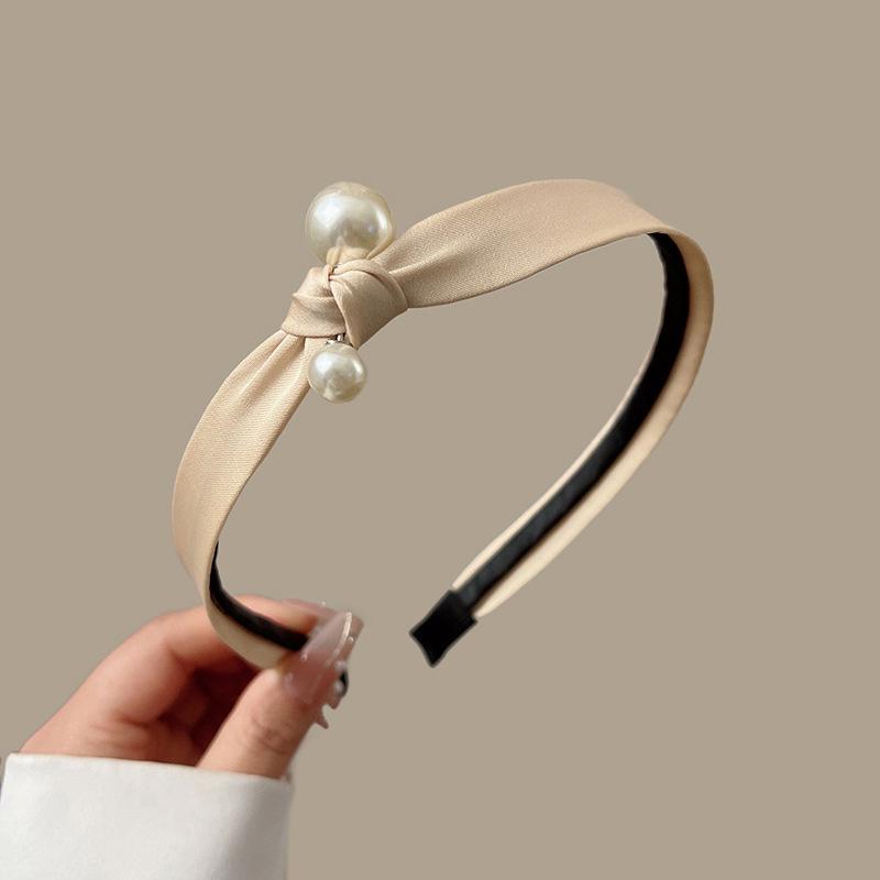 

Жемчужная высокая повязка на голову с черепом 2025: Универсальная повязка для прессования волос для умывания лица и летних прогулок