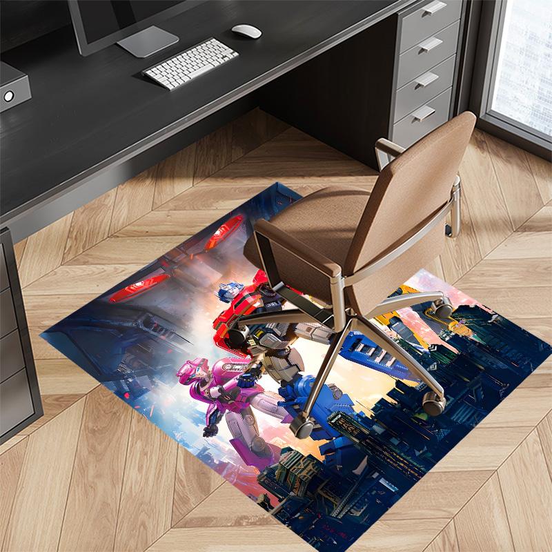 Bumblebee and Optimus Prime1 Printed Absorbent Washable Carpet, Non-Slip Bathroom Mats, Kitchen Rugs, Yoga Mat,Living Room Entrance, Camping Picnic Ru