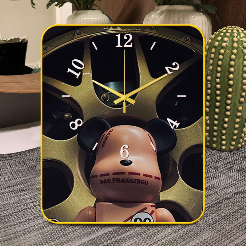 Modern Household Clock Desktop Decoration Ornaments Crystal Porcelain Bedroom Bedside Table Clock Creative Clock Desktop Desktop