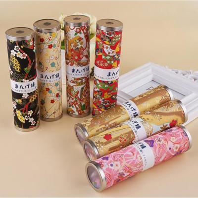 Metal Kaleidoscope Japanese Style Kaleidoscope With Metal Cover Toy Nostalgic Special Paper