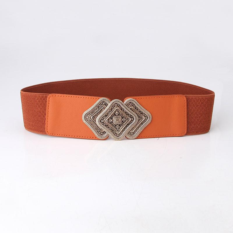 Stylish Pu Wide Waist Belt For Women With Adjustable Elasticity For Chic Casual Outfits