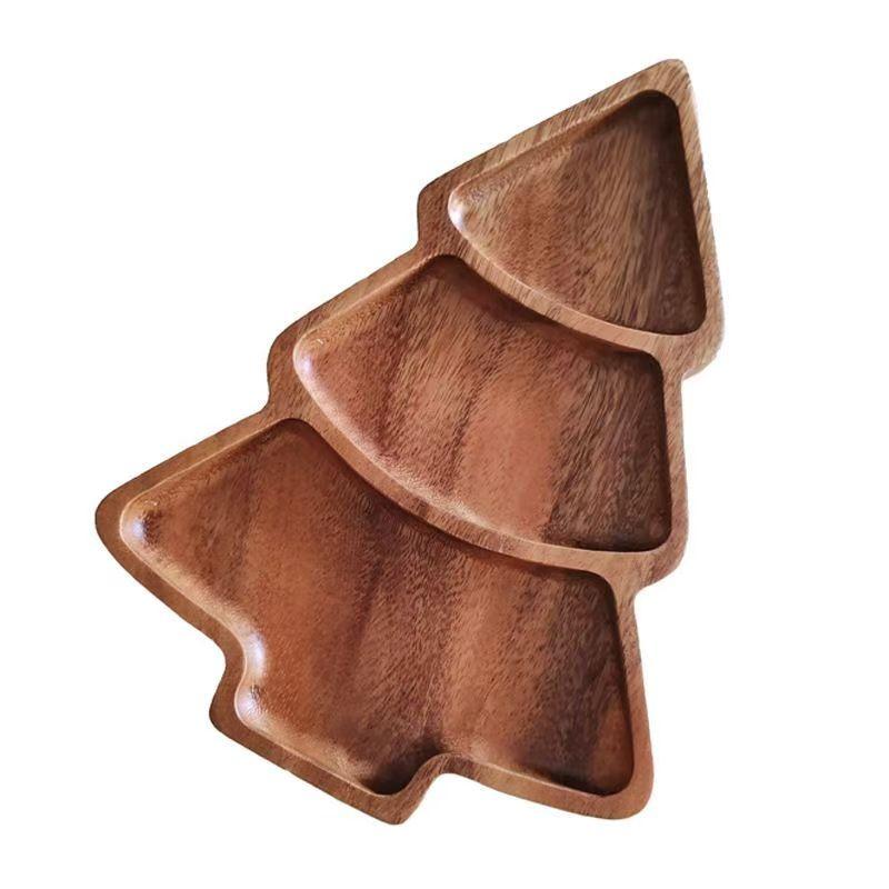 Snack Tray Wooden Serving Dish Perfect for Dried Fruits and Nuts Ideal for Parties and Kitchen Use Home & Restaurant Supplies