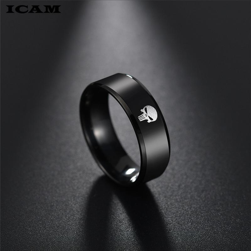 ICAM Кольца Мужские из Нержавеющей Стали Череп Дьявол Панк Рок Хип-Хоп Украшения Творческий Подарок Для Байкера Мужского Парня 6
