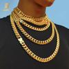 NUOYA Men Necklace Stainless Steel Hip Hop 18k Gold Jewelry Necklace Cuban Link Chain Fashion Jewelry In Stock