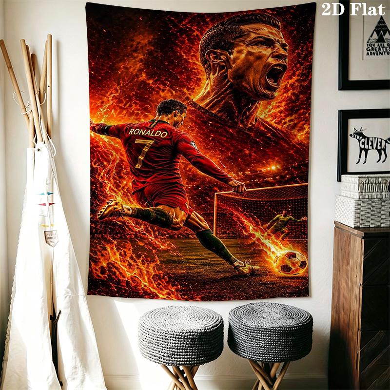 Portugal'S Fire Soccer Passion Ignites Threepiece Set 1 Duvet Cover 2 Pillowcase Without Core Christmas Birthday Gift