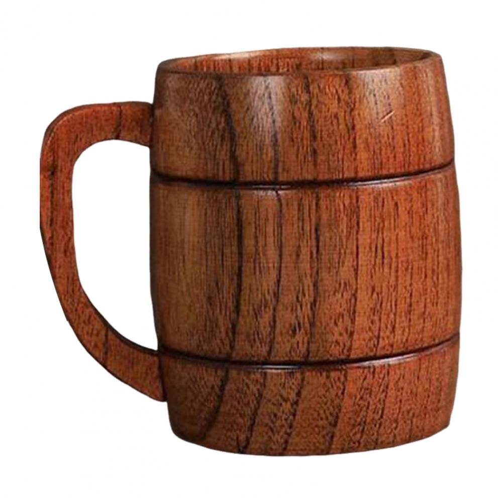 Natural Solid Wood Tea Cup Handcrafted Wooden Tea Cups for Tea Lovers Vintage Drinking Cup for Coffee Wine Natural Wood