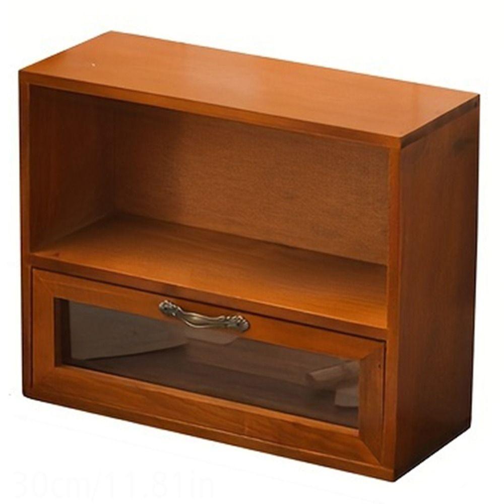 Komoda s prosklenými dvířky zásuvkového typu, severský stojan na vystavení panenek a figurek, pokoj