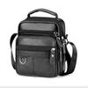Borsa a tracolla da uomo in vera pelle nuova Borsa a spalla multifunzionale verticale alla moda Valigetta casual da viaggio Borsa a messaggero Nera