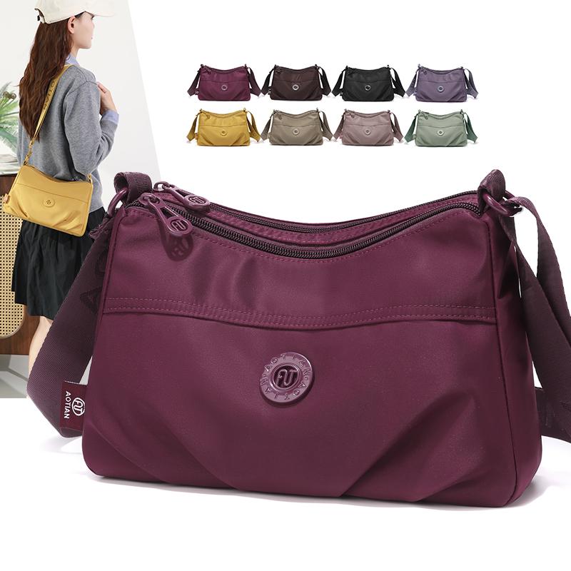 Women Lightweight Nylon Crossbody Bag Casual Shoulder Handbag Travel Purse