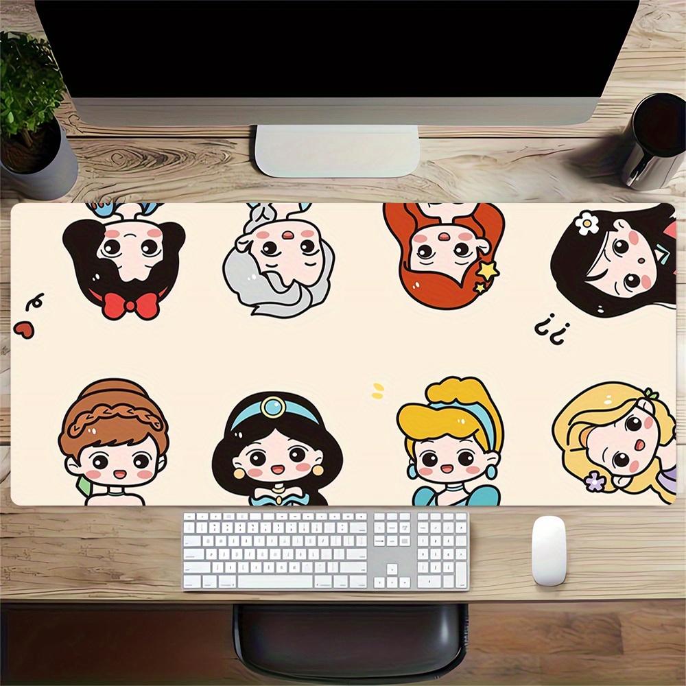 Large Multi-Size Non-Slip Rubber Base Cute, Characters, Cartoon Mouse Pad, Stitched Edges Keyboard Desk Mat for School, Office, Home, Gift f