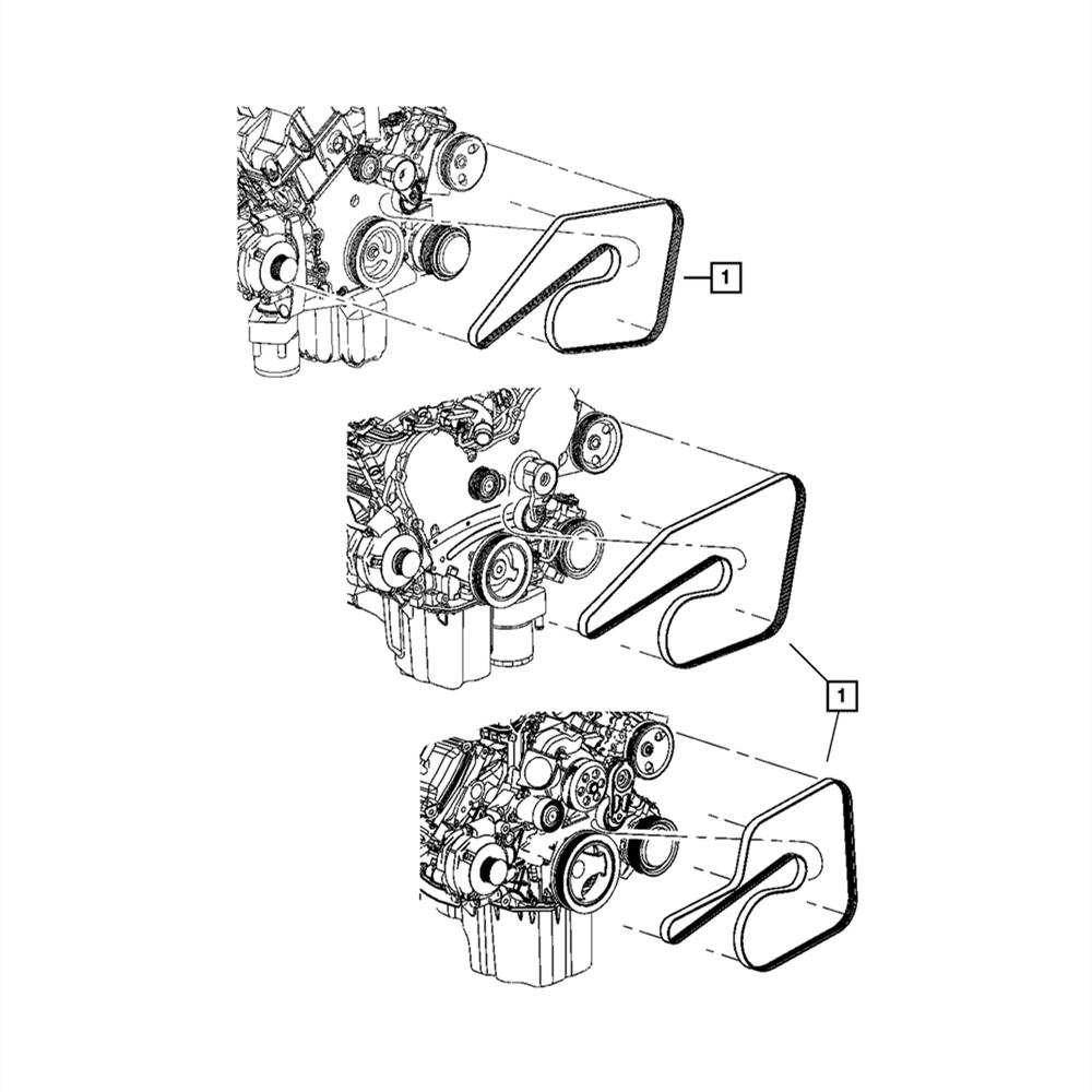 Serpentine Belt - For Charger/300/Challenger/RAM 1500 2014-2024 - PN: 4861928AA